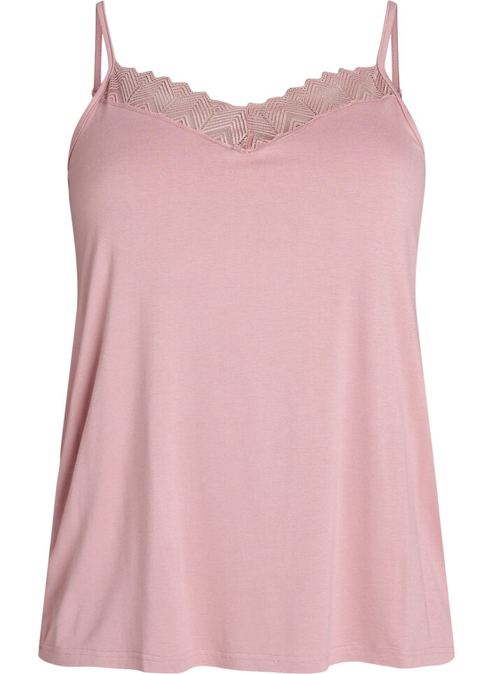 Top mit Spitzendetails und Spaghettitr&auml;gern, 1342, Packshot image number 0