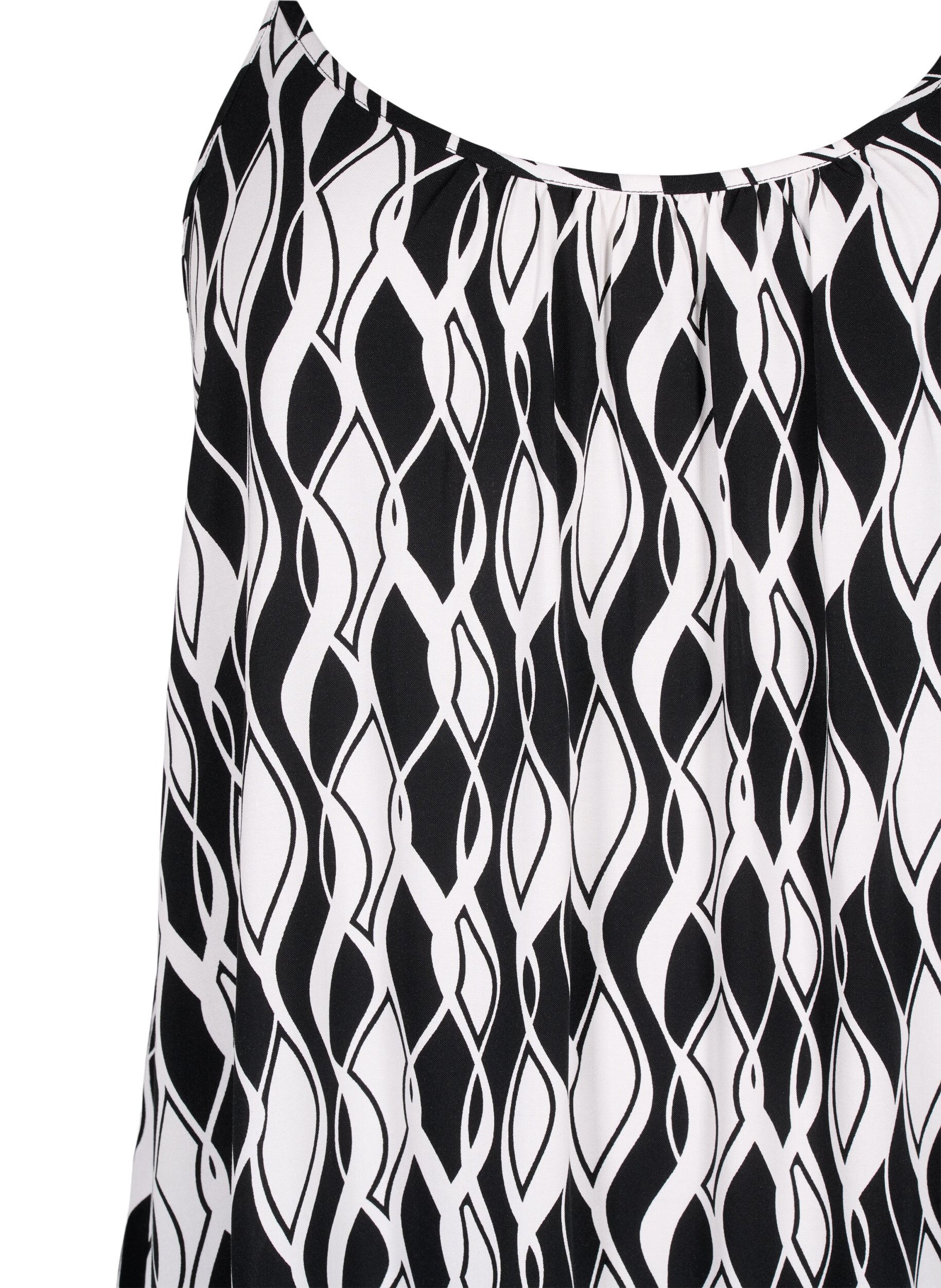 ZizziTr&auml;gerkleid aus Viskose mit Print, Black Swirl AOP, Packshot image number 2
