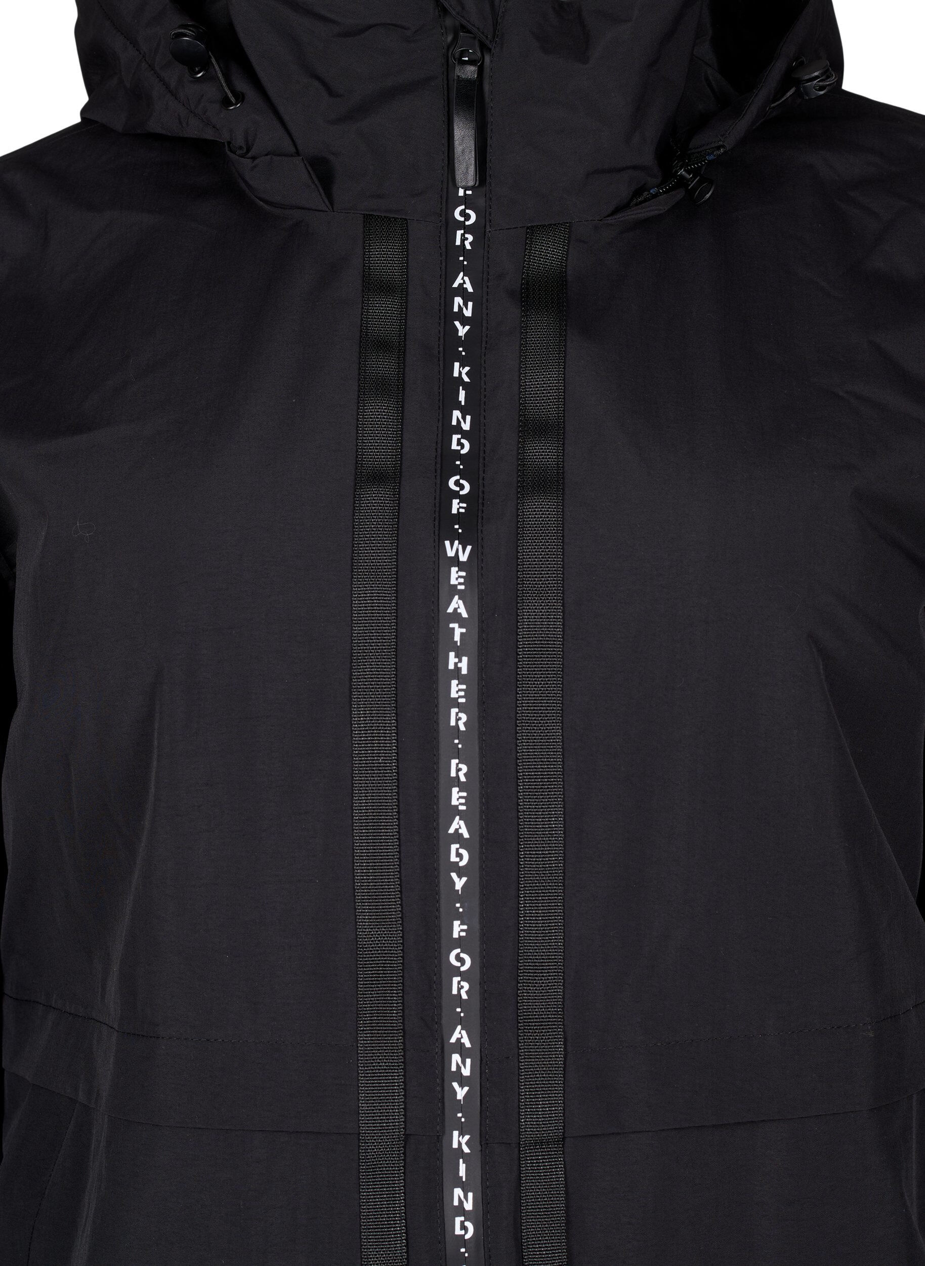 ZizziFunktionaler Parka mit reflektierenden Details, Black, Packshot image number 2