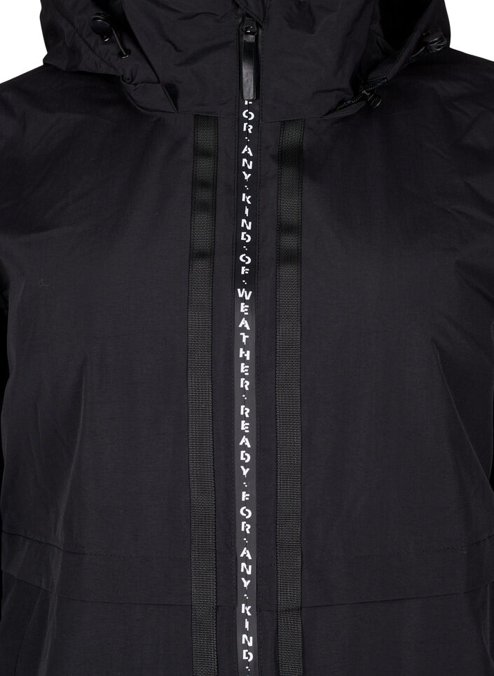Funktionaler Parka mit reflektierenden Details, Black, Packshot image number 2