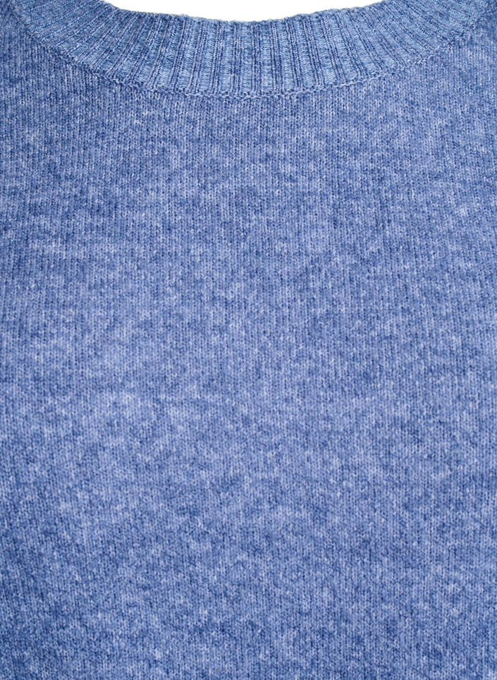 Strickbluse mit Knopfleiste, Blau, Packshot image number 2