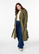 Langer Trenchcoat mit Stickerei, Grün, Model image number 1