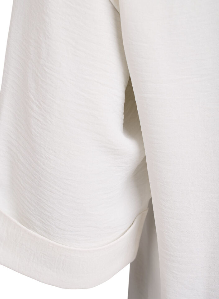 FLASH - Hemdbluse mit Brusttaschen und 3/4-Ärmeln, Vanille, Packshot image number 3