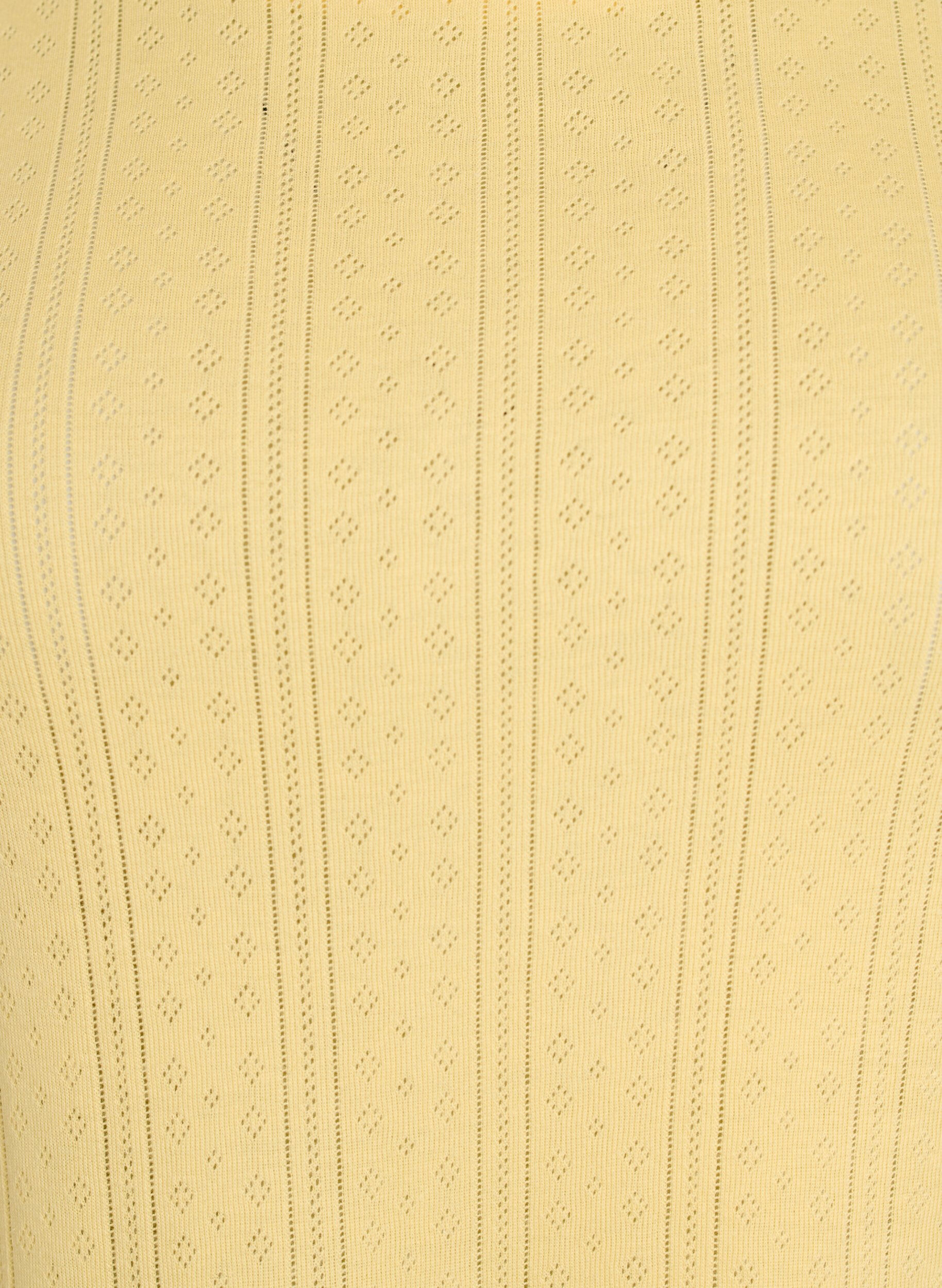 ZizziT-Shirt aus Baumwolle mit Lochstickerei, Gelb, Packshot image number 2