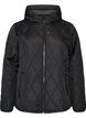 Leicht wattierte Jacke mit Rautensteppung, Schwarz, Packshot image number 0