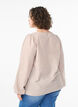 Bluse mit V-Ausschnitt und kleinen Karos, Beige, Model image number 2