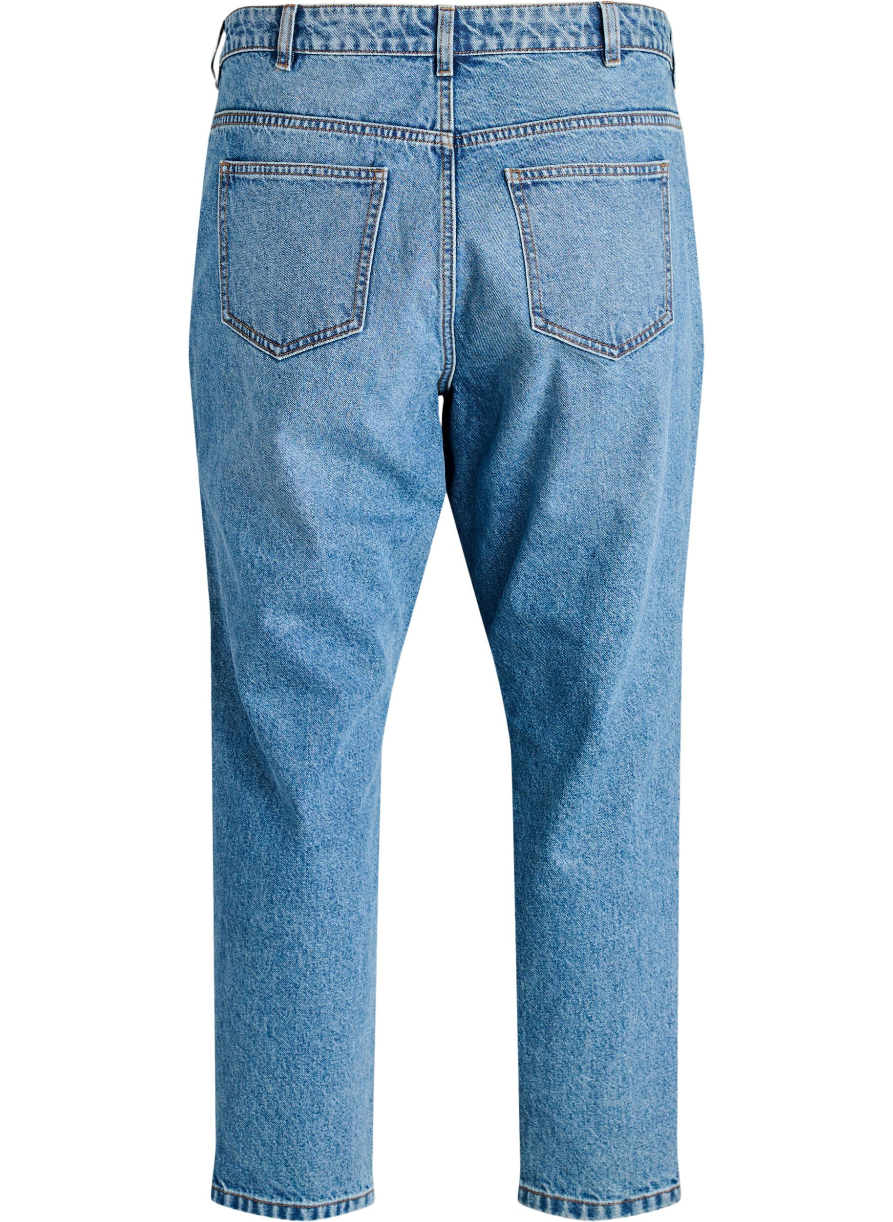 ZizziMille Mom-Fit-Jeans mit hoher Taille, Blau, Packshot image number 1