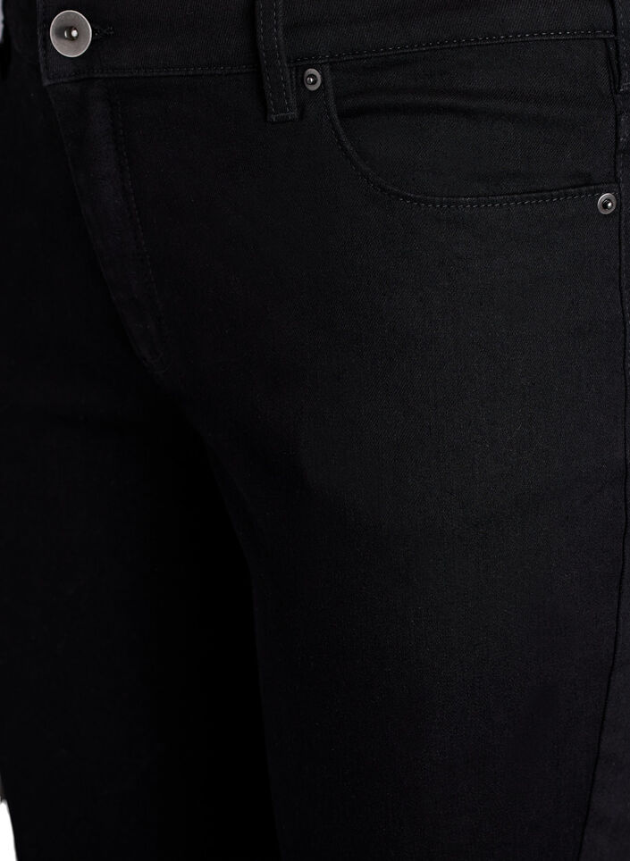 Slim Fit Emily Jeans mit normaler Taille, Schwarz, Packshot image number 2