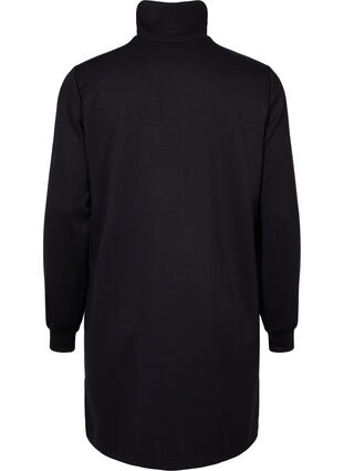 Pulloverkleid mit hohem Kragen, Black, Packshot image number 1