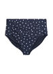 Hoch taillierte Bikinihose mit Polka Dots, Schwarz, Packshot image number 0