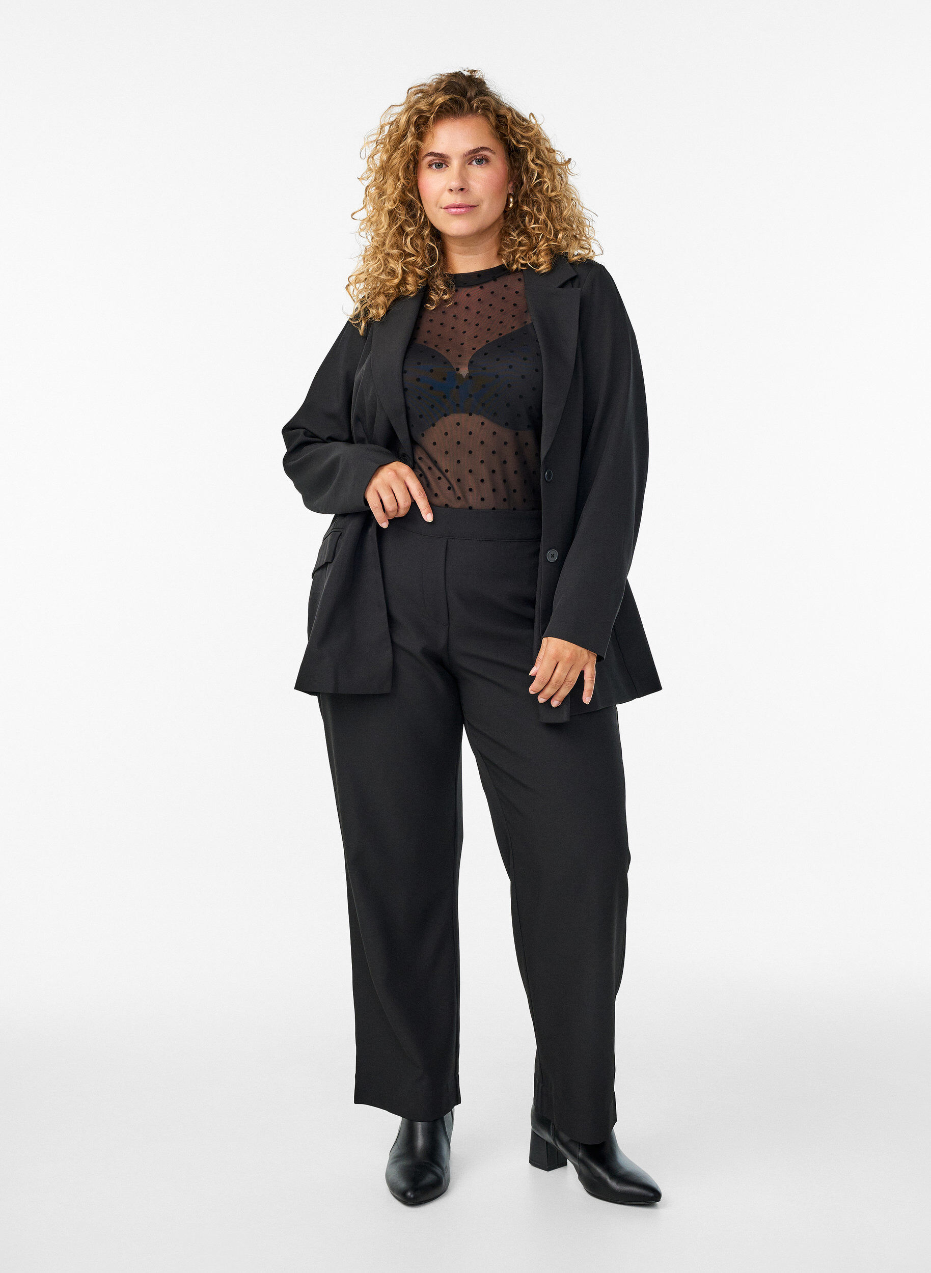 ZizziLockere Hose mit Taschen, Schwarz, Model image number 0