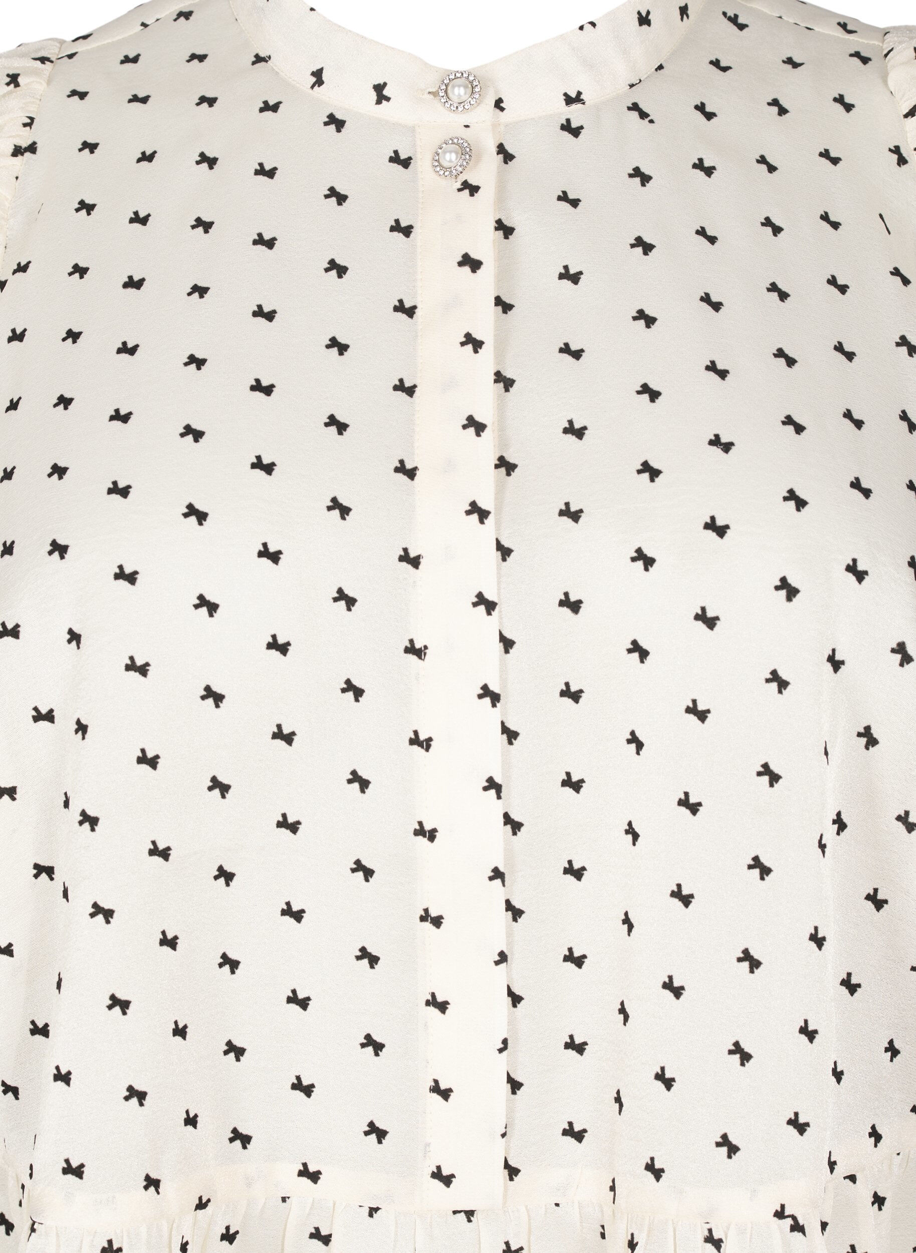ZizziBluse mit Sch&ouml;&szlig;chen und Schleifen, Ecru w Bow, Packshot image number 2