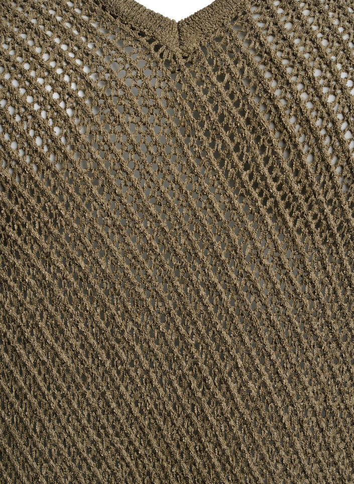 FLASH - Ärmelloser Stricktop mit V-Ausschnitt, Grün, Packshot image number 2