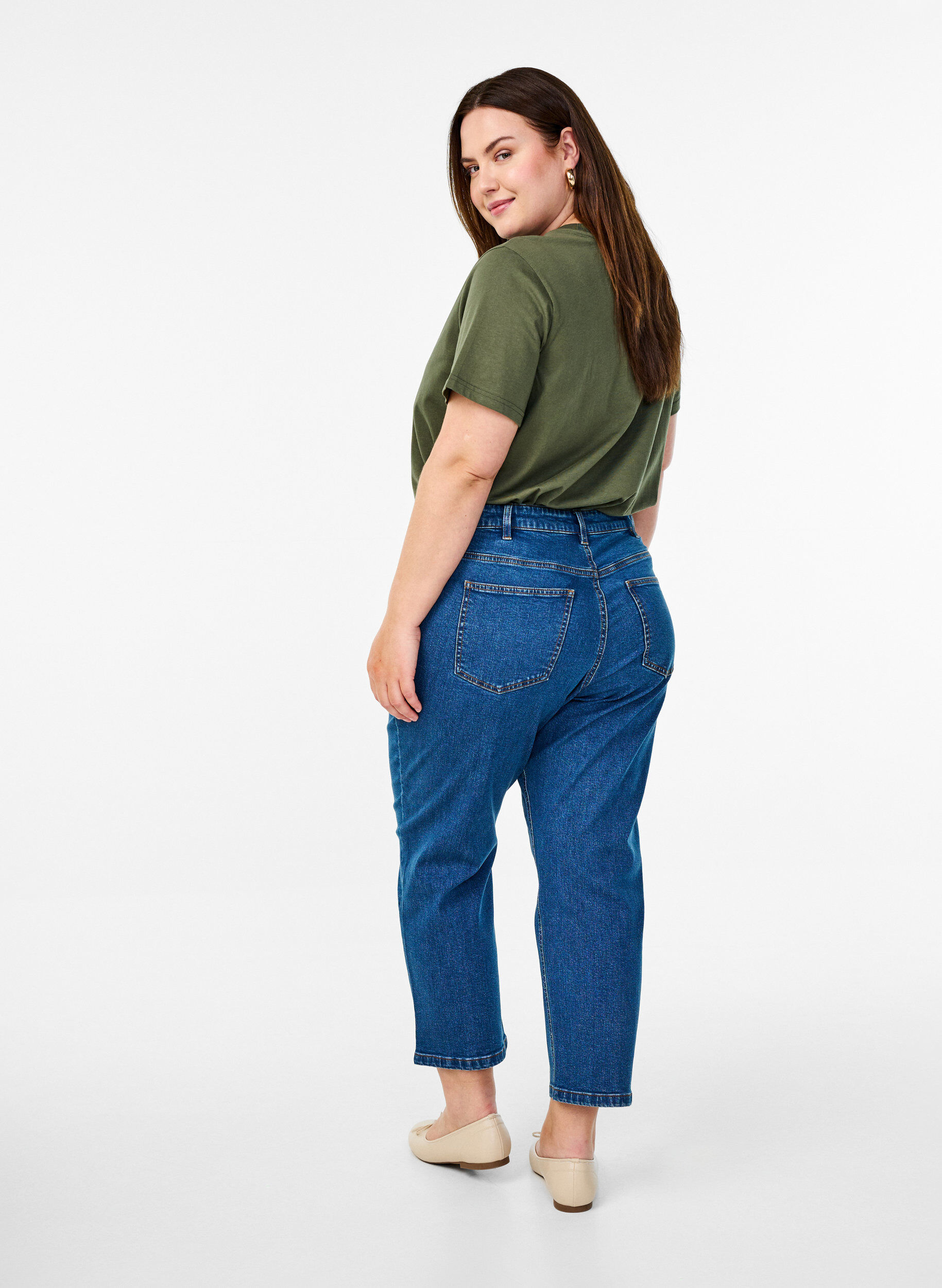 ZizziGek&uuml;rzte Vera Jeans mit geradem Bein, Blau, Model image number 1