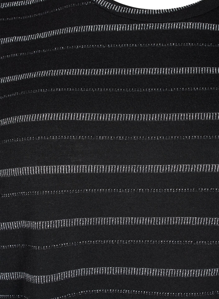 T-Shirt mit silbernem Glitter, Black w. Silver, Packshot image number 2