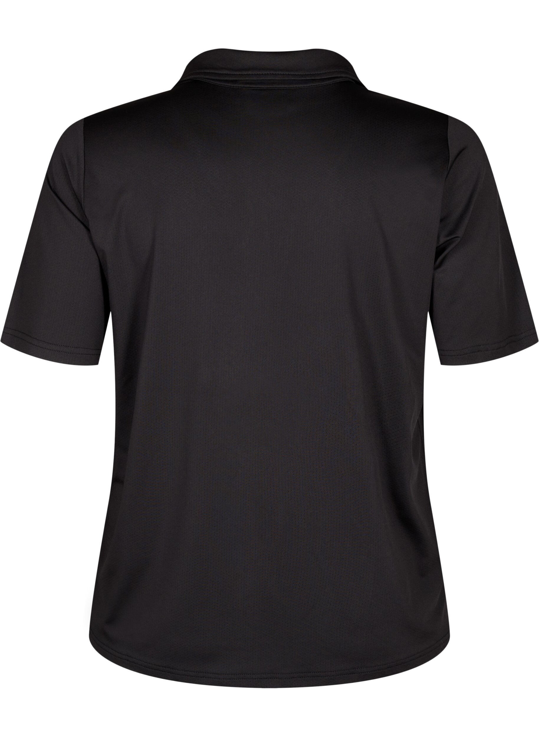 ZizziPolo-T-Shirt mit V-Ausschnitt, Black, Packshot image number 1