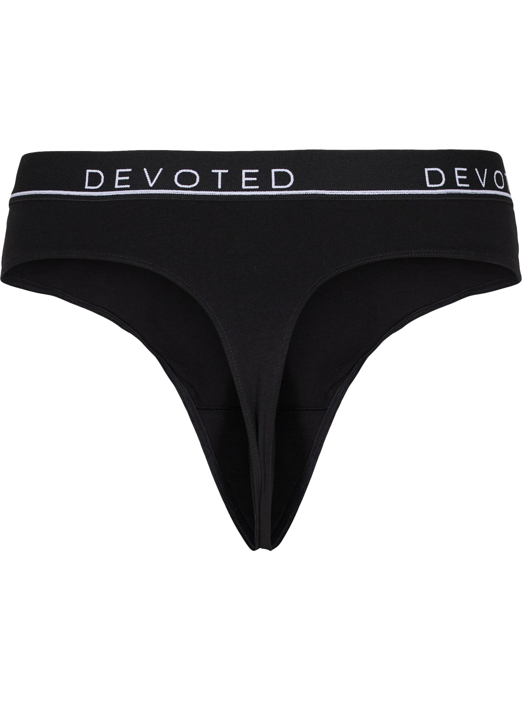 ZizziBaumwoll-G-String mit regul&auml;rer Taille, Schwarz, Packshot image number 1