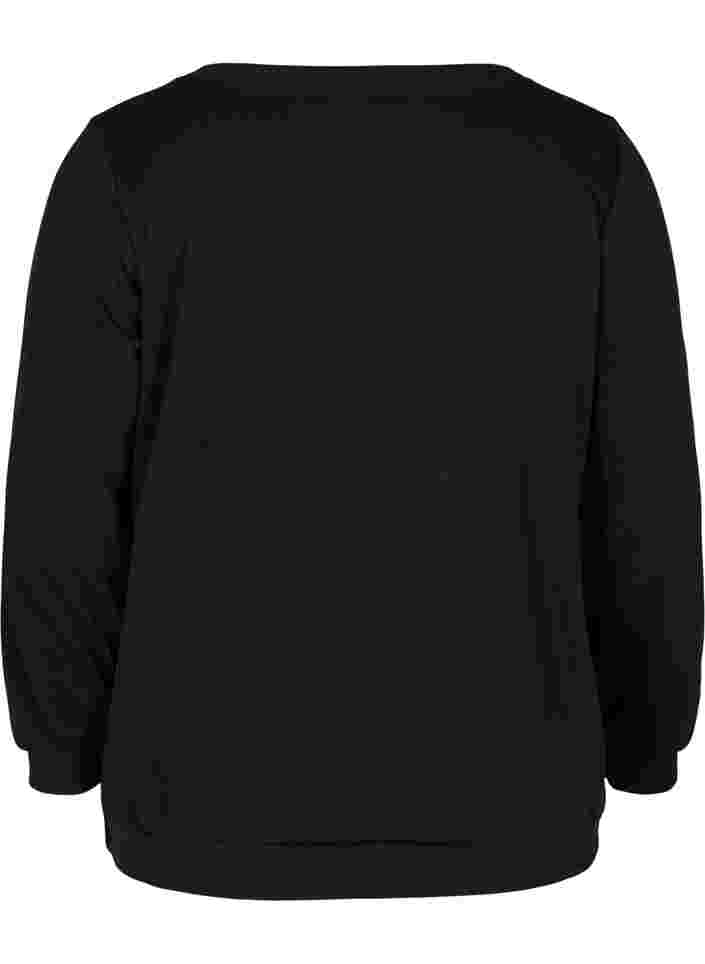 Schwangerschafts-Sweatshirt mit Rippbündchen, Black, Packshot image number 1