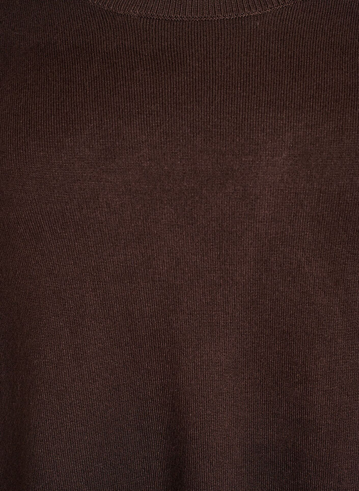 Strickbluse mit seitlichen Kn&ouml;pfen, Braun, Packshot image number 2