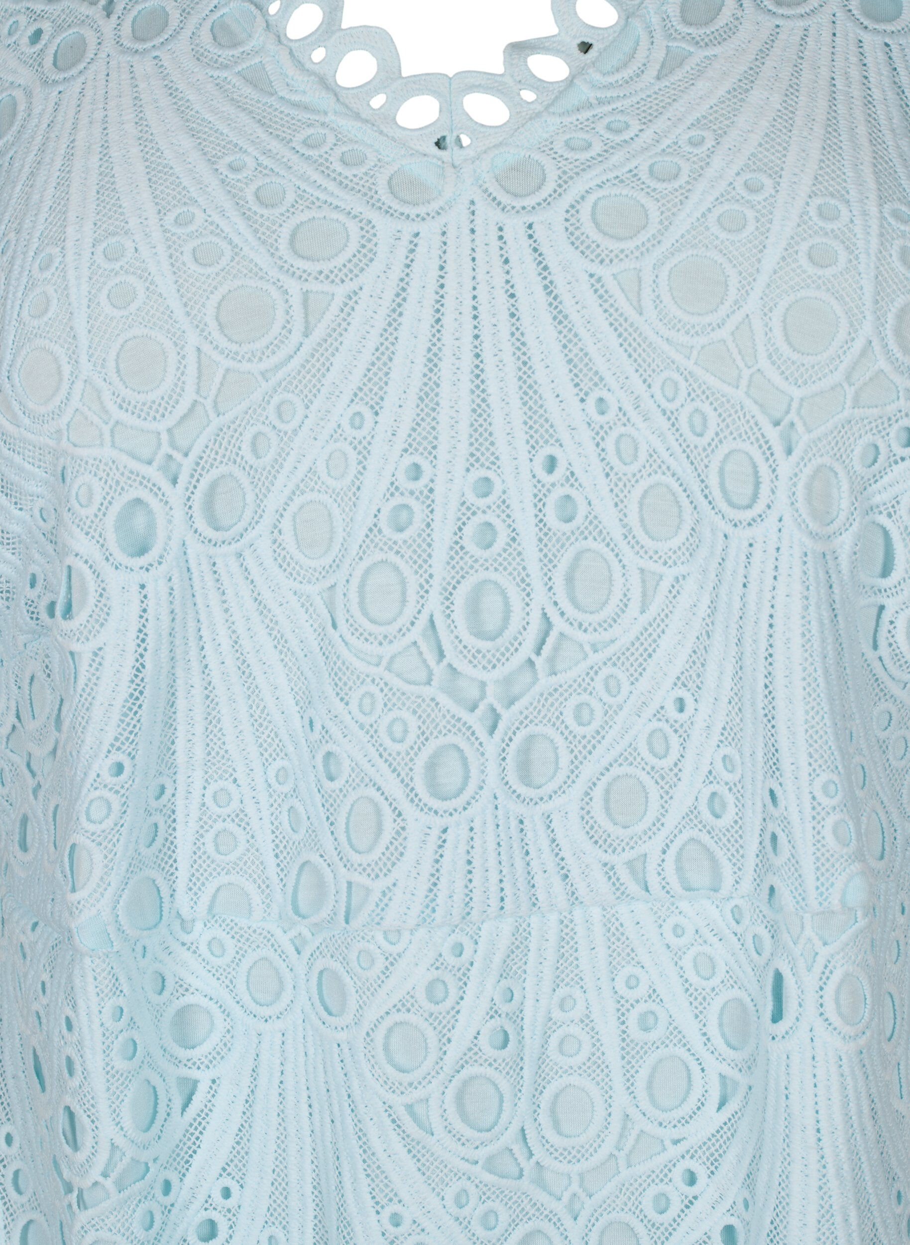 ZizziH&auml;kelkleid mit kurzen &Auml;rmeln, Delicate Blue, Packshot image number 2