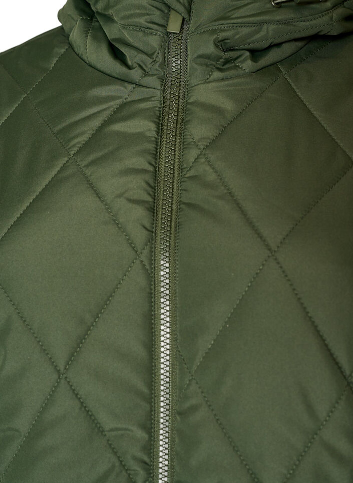 Leicht wattierte Jacke mit Rautensteppung, Gr&uuml;n, Packshot image number 2