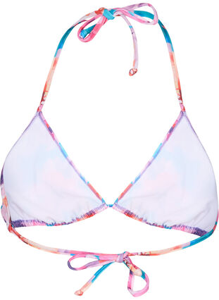 Triangel-Bikini-BH mit Muster, Pink Flower, Packshot image number 1