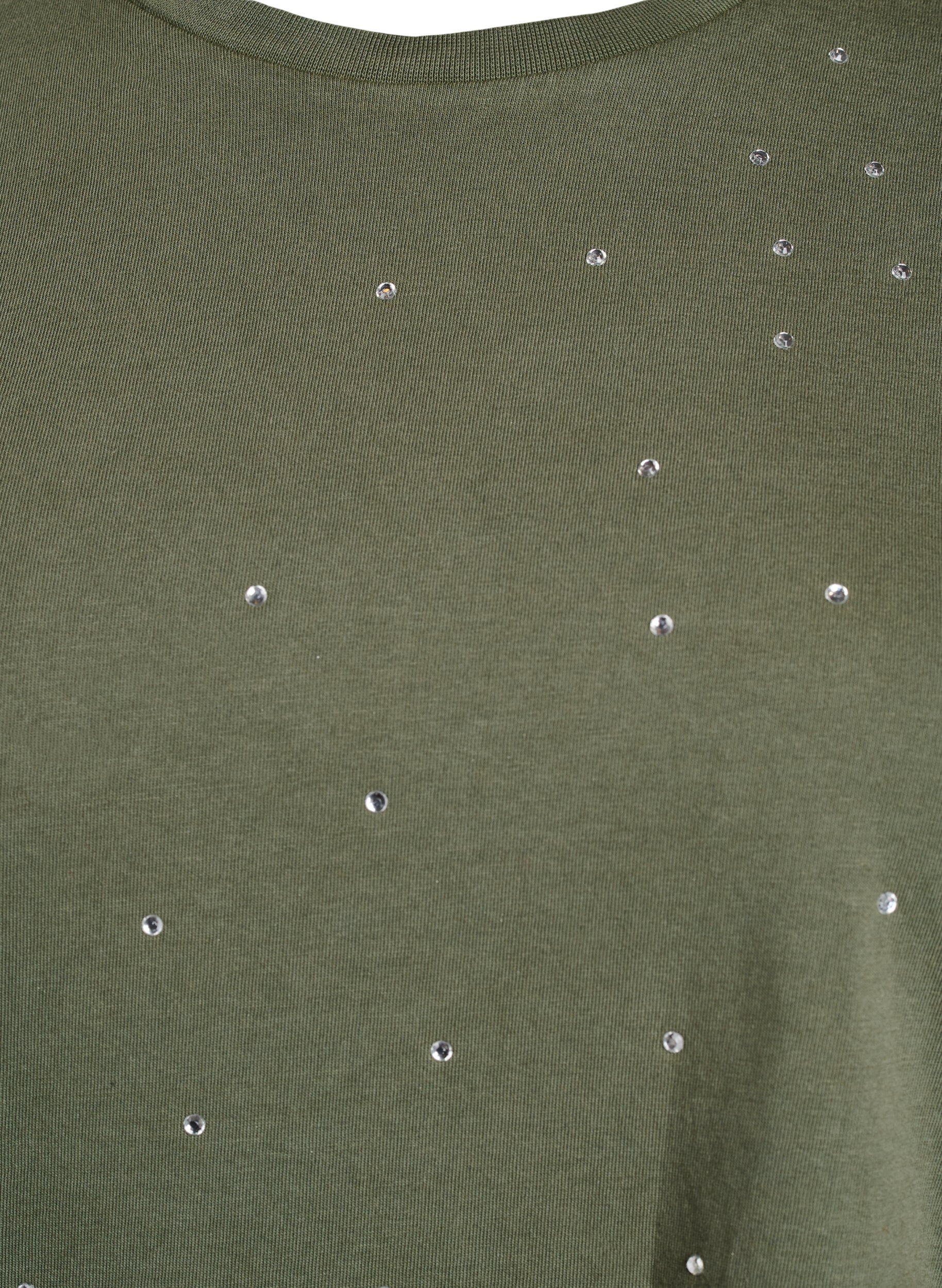 ZizziT-Shirt aus Bio-Baumwolle mit coolem Print, Gr&uuml;n, Packshot image number 2