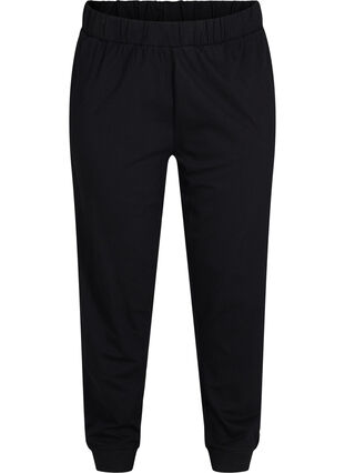 Pyjamahose aus Baumwolle, Black, Packshot image number 0