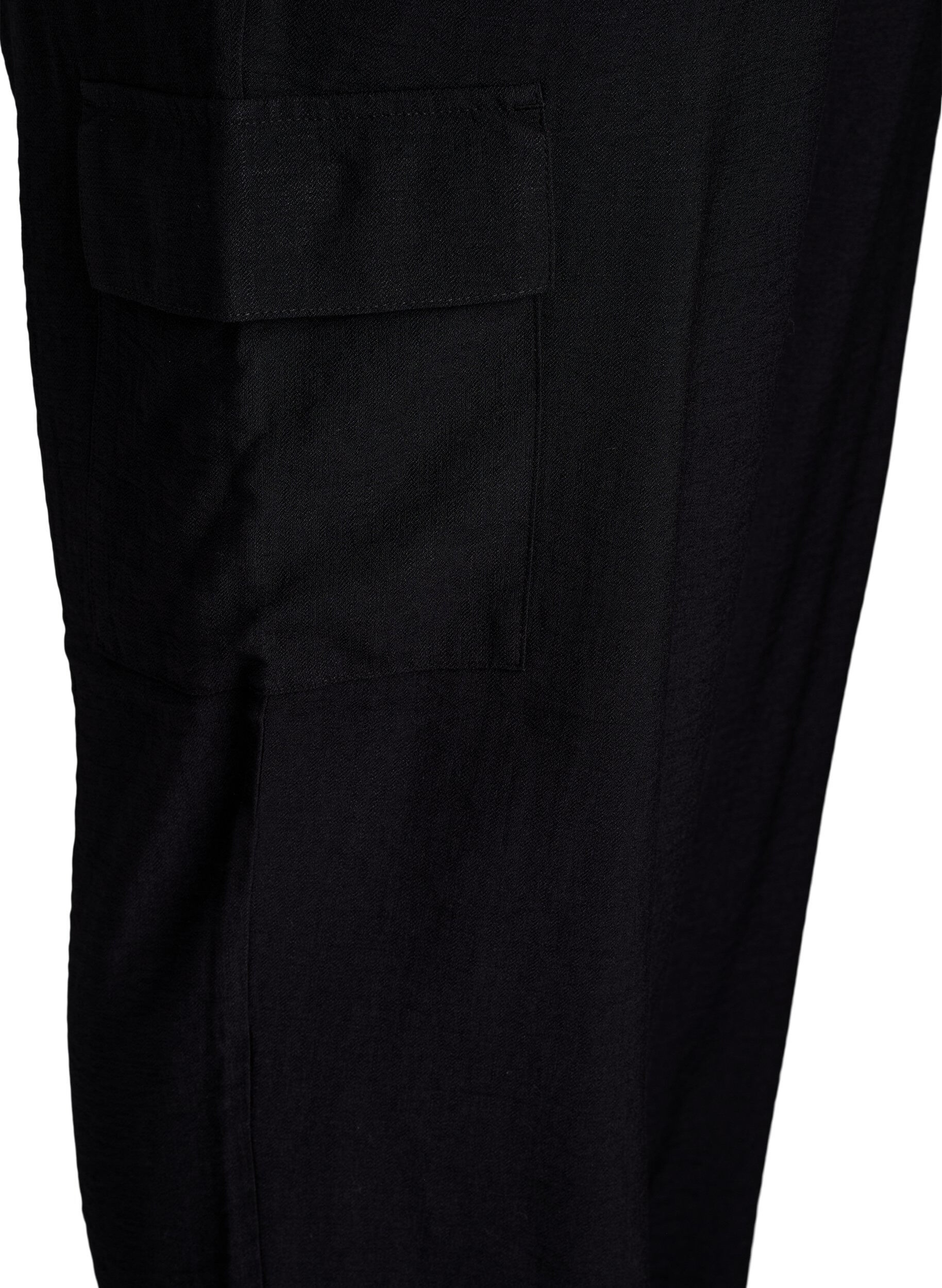 ZizziCargohose mit hoher Taille, Schwarz, Packshot image number 3
