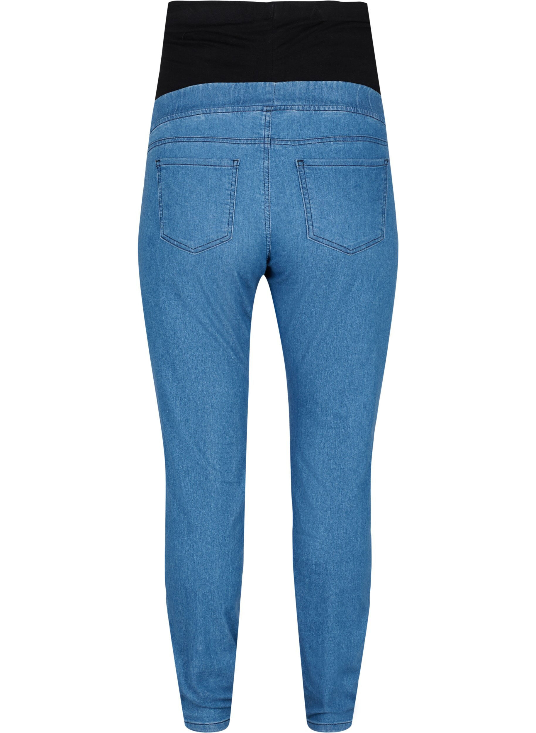 ZizziUmstands-Jeggings mit Taschen hinten, Blue denim, Packshot image number 1