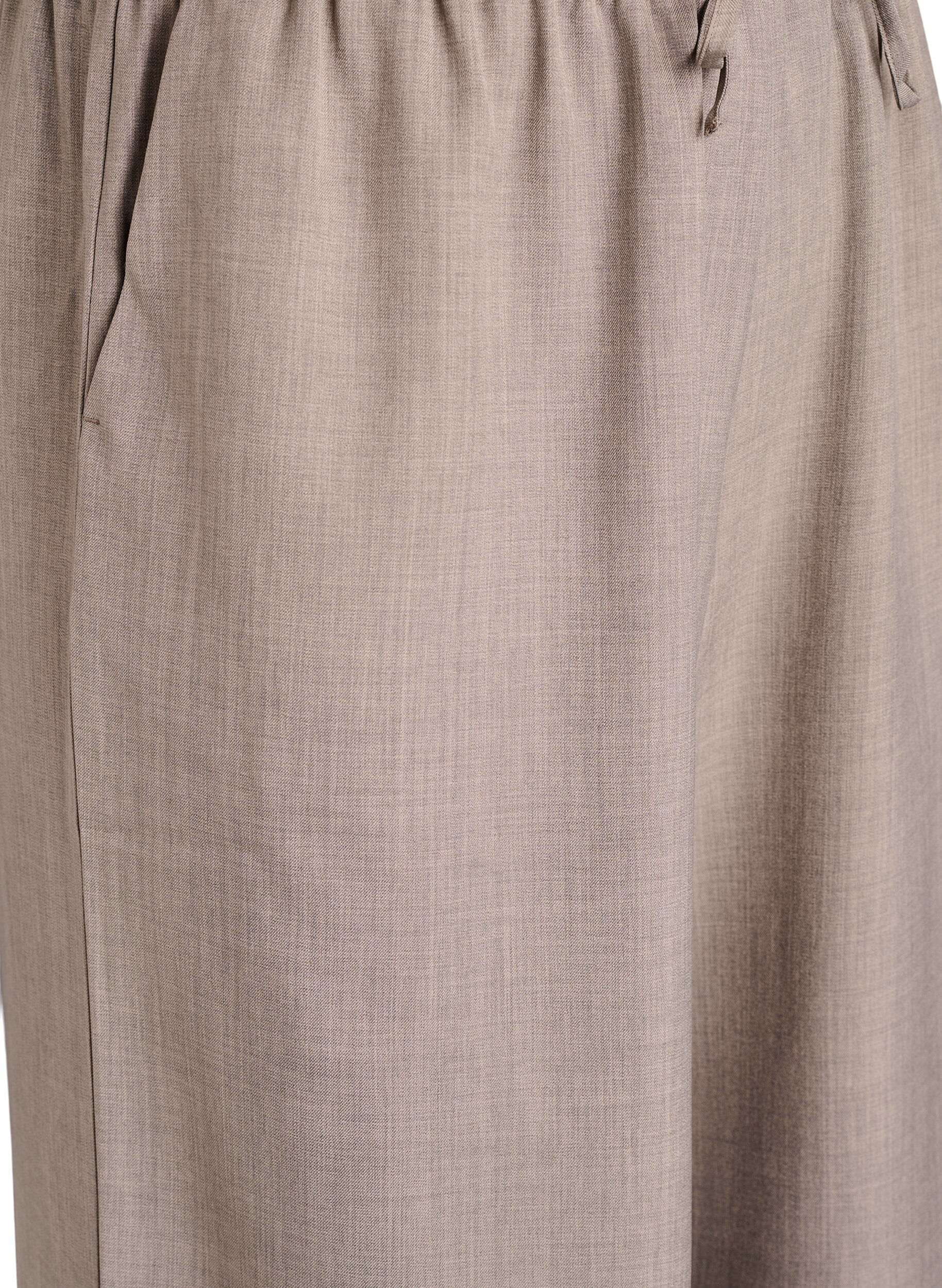 ZizziHoch taillierte Hose mit weiten Beinen, Beige, Packshot image number 2