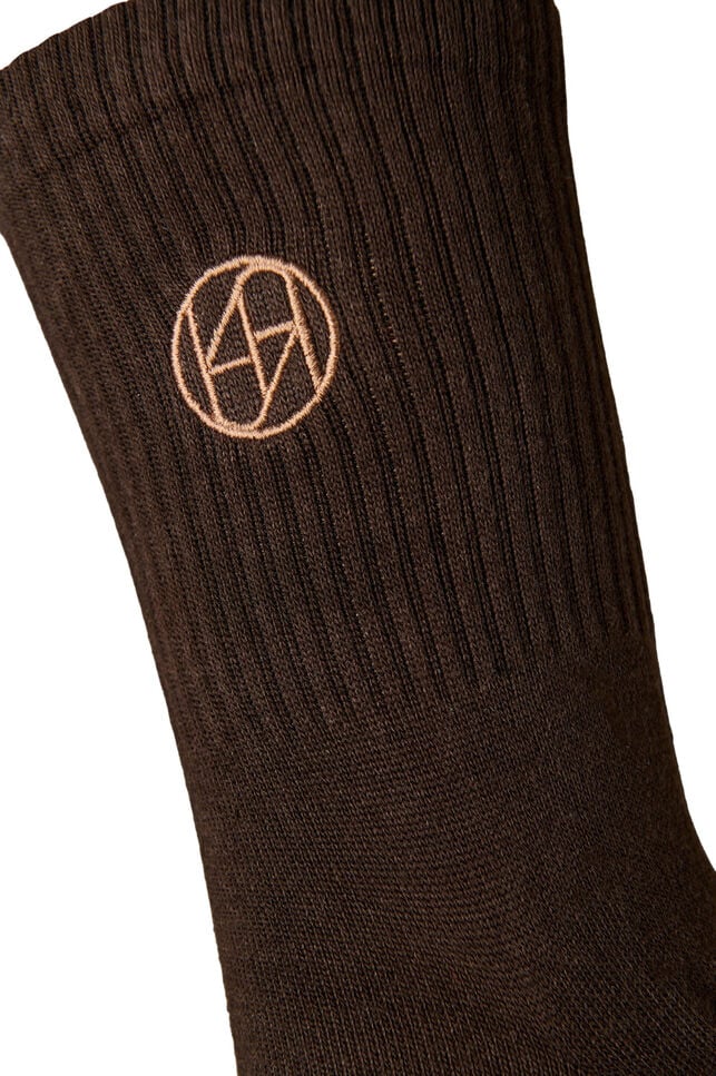 3er-Pack Sportsocken mit Logo, Braun, Packshot image number 4