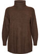 Locker gestrickter Pullover mit Rollkragen, Braun, Packshot image number 0