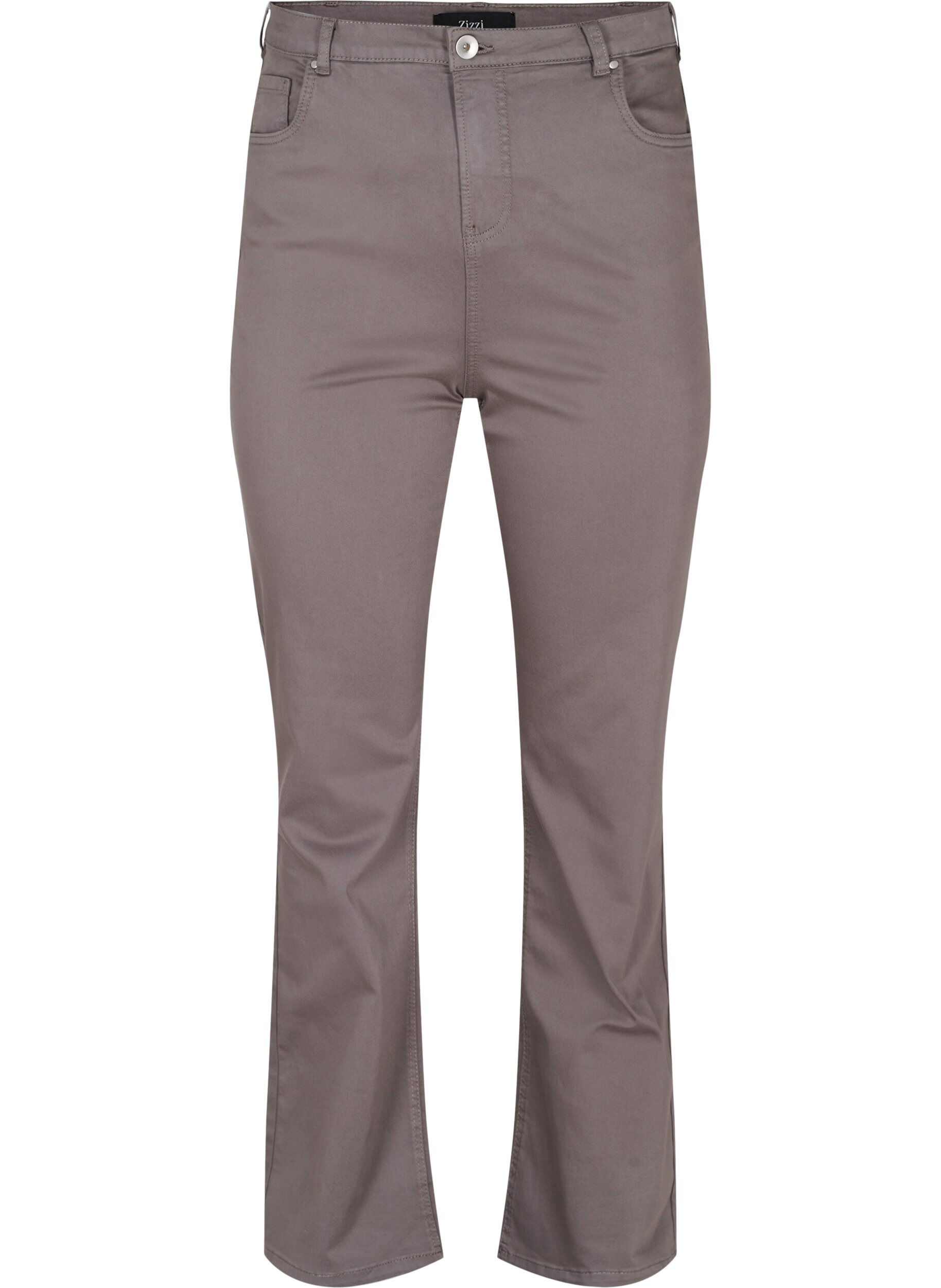 ZizziFlared Jeans mit extra hoher Taille, Grau, Packshot image number 0
