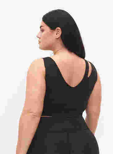 Sport-BH mit Cut-Out, Black, Model image number 1