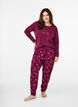 Cotton Pyjamas Hose mit Druck, Dunkles Bordeaux, Model image number 0