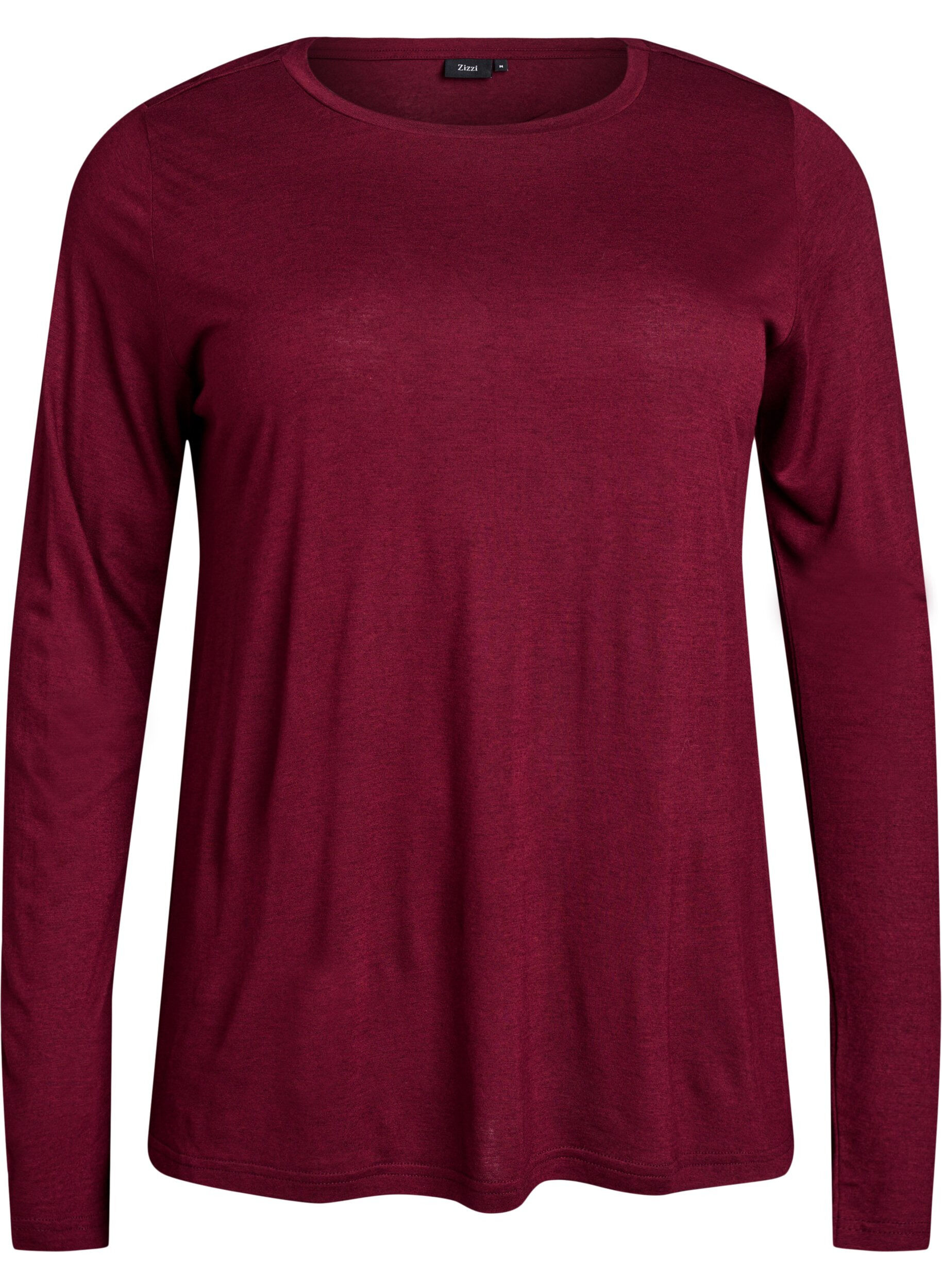 Lang&auml;rmelige Bluse aus Wolle und Viskose