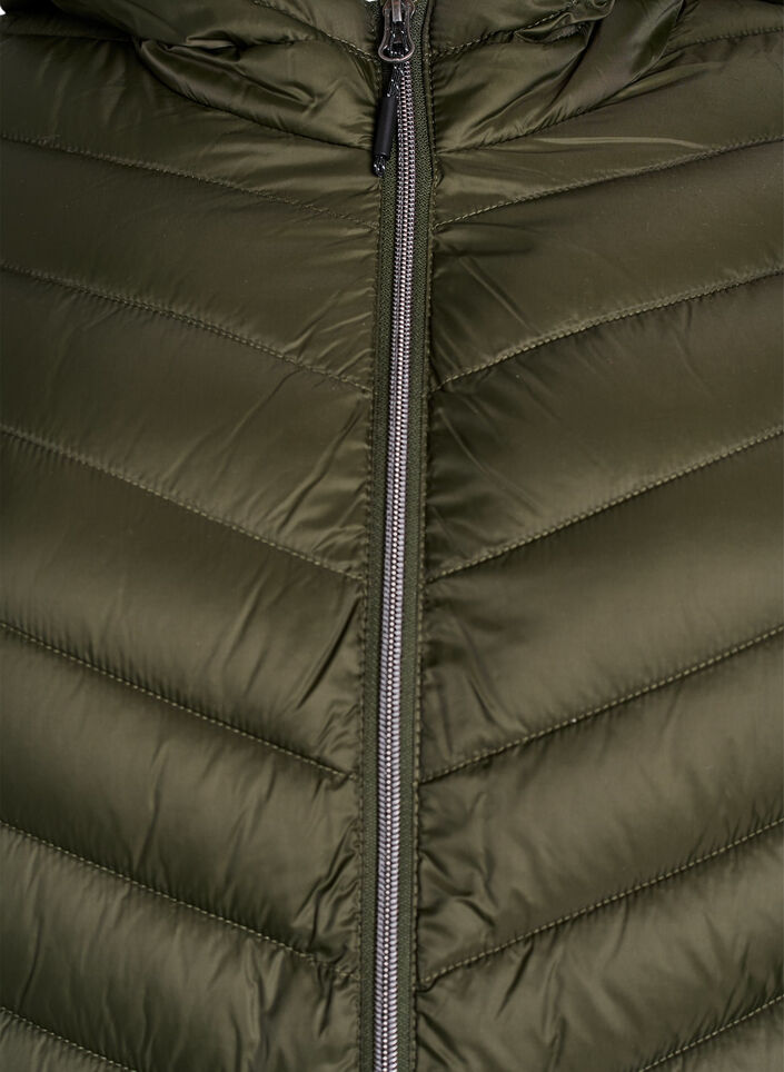 Leichte Steppjacke mit Kapuze, Gr&uuml;n, Packshot image number 2