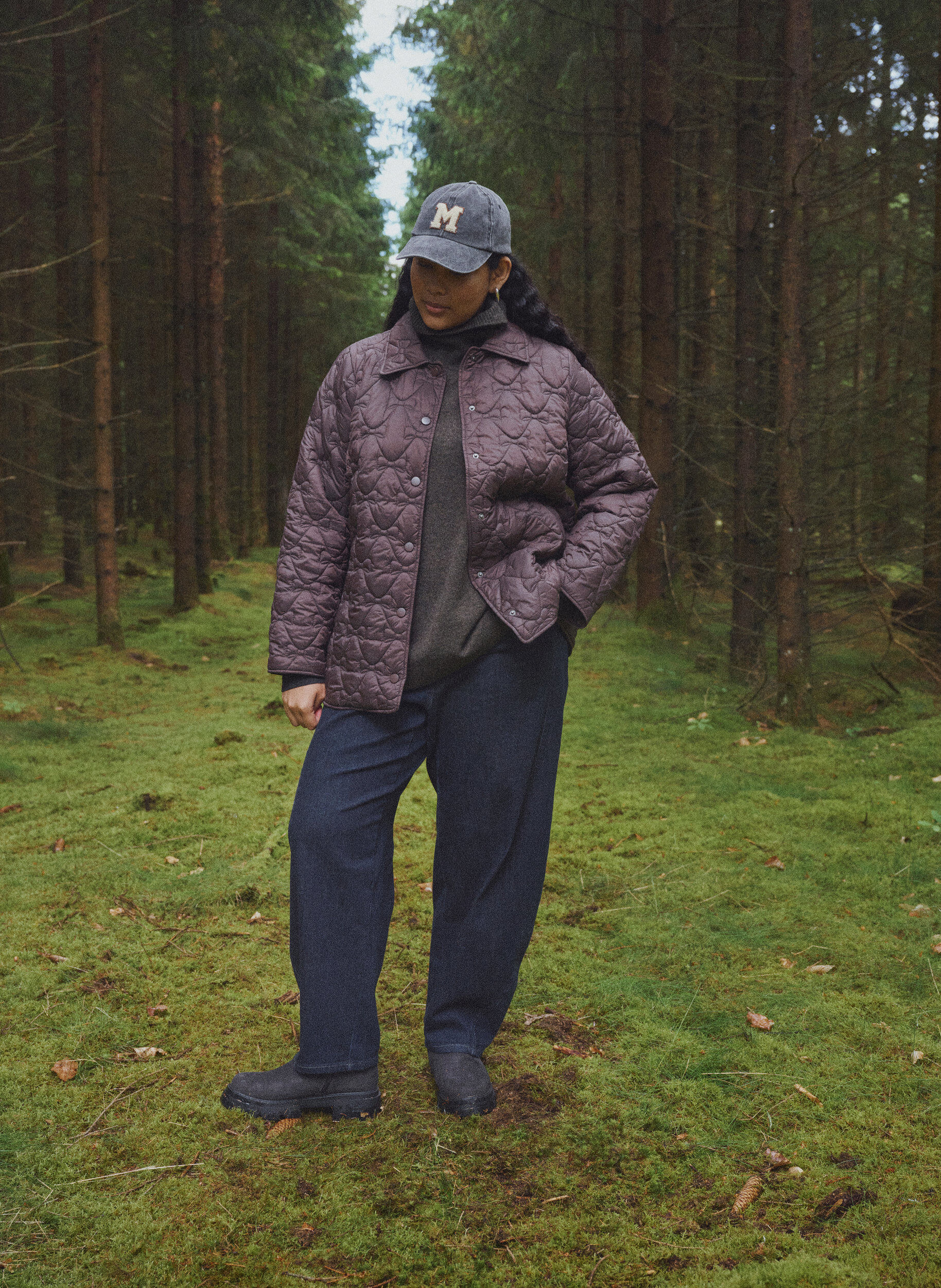 Leicht wattierte Jacke mit dekorativer Steppung