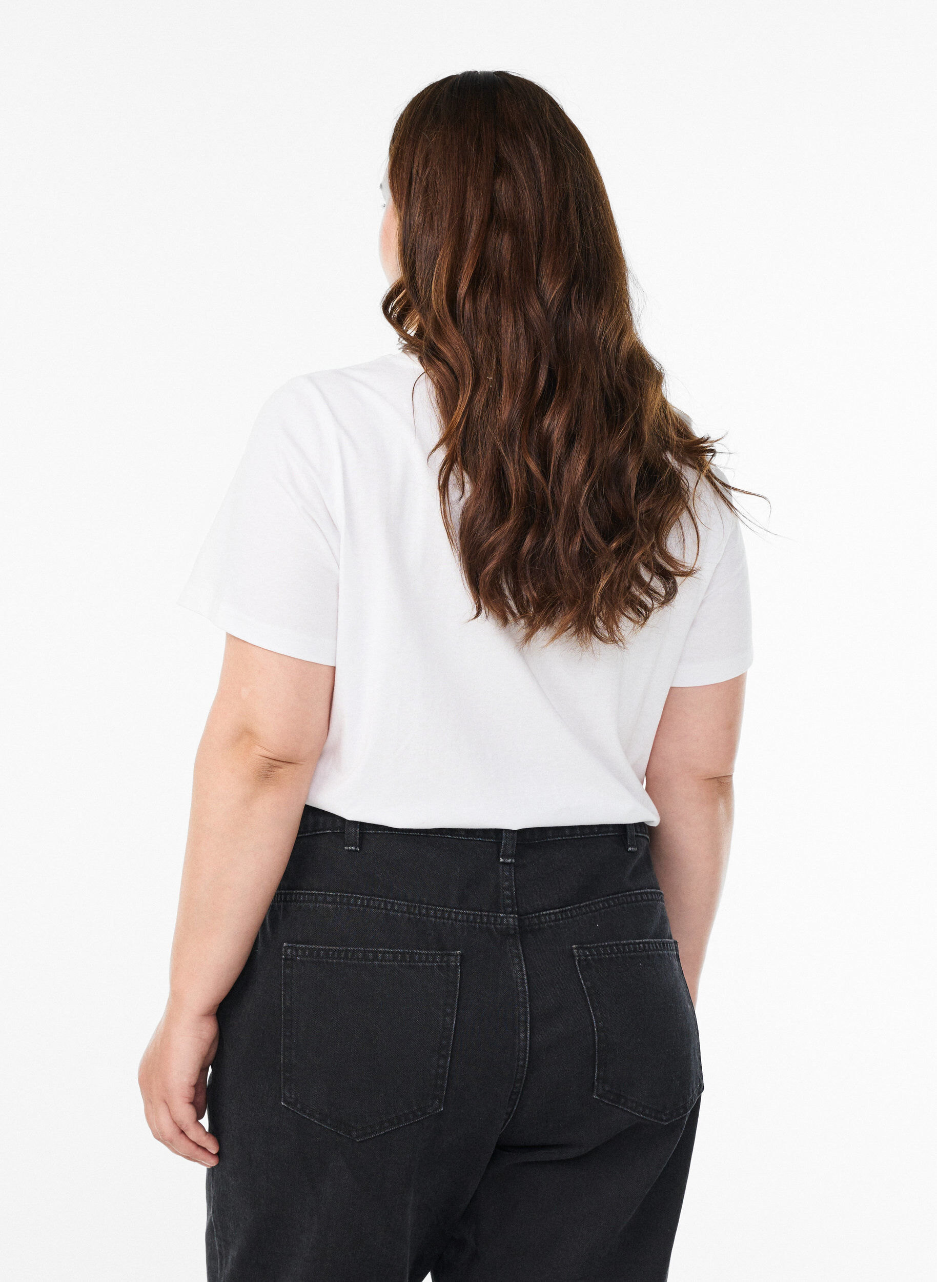 ZizziT-Shirt aus Baumwolle mit Frontprint, Wei&szlig;, Model image number 2