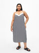 FLASH – Gestreiftes Trägerkleid aus Viskose, Black White Stripe, Model image number 0