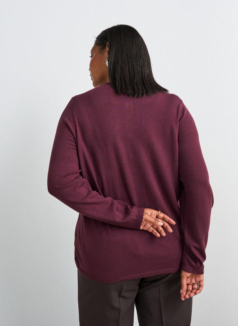 Cardigan mit runden Kn&ouml;pfen, Rot, Model image number 2