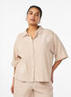 Bluse aus Baumwoll-Musselin mit gestickten Details, Beige, Model image number 0