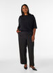 Bluse aus Jersey mit ellbogenlangen Ballon&auml;rmeln, Schwarz, Model image number 1