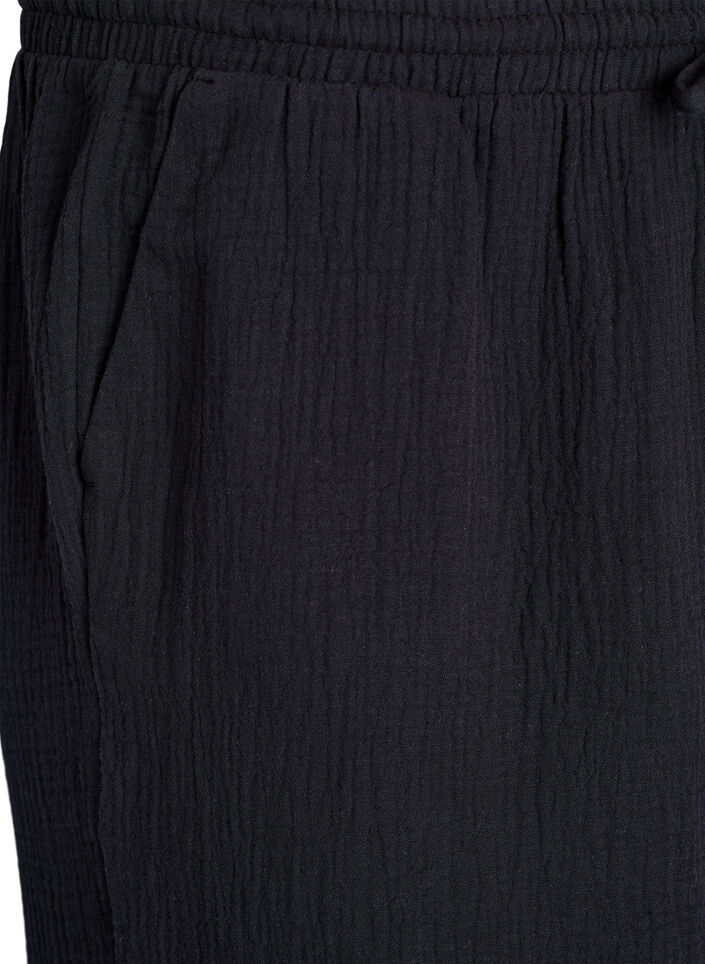 Culotte-Hosen mit hoher Taille, Schwarz, Packshot image number 2