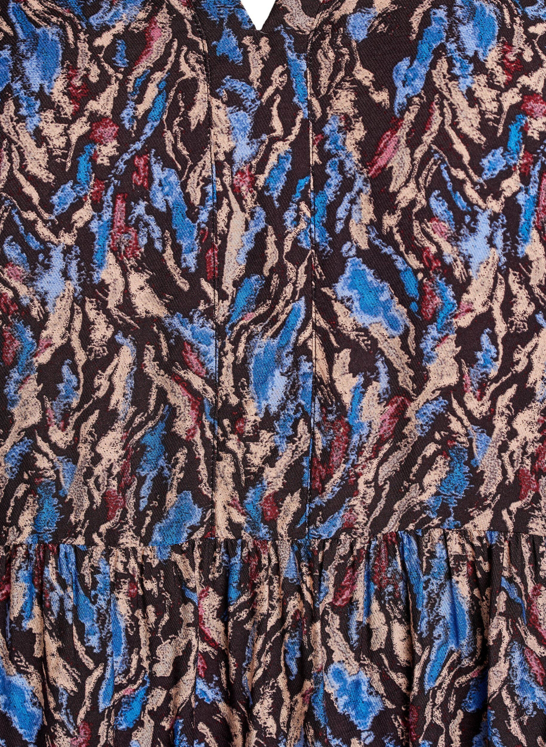 ZizziA-Linien-Kleid mit R&uuml;schenkragen, Blau, Packshot image number 2