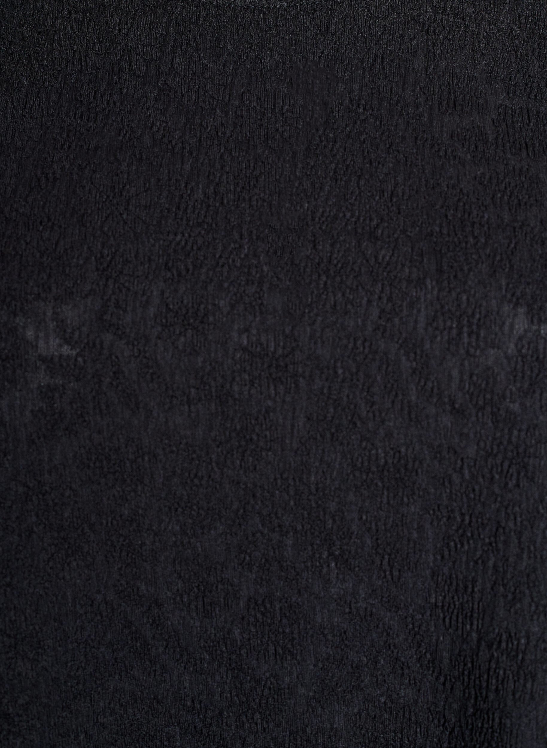 ZizziStrukturierte Bluse mit kurzen &Auml;rmeln, Schwarz, Packshot image number 2