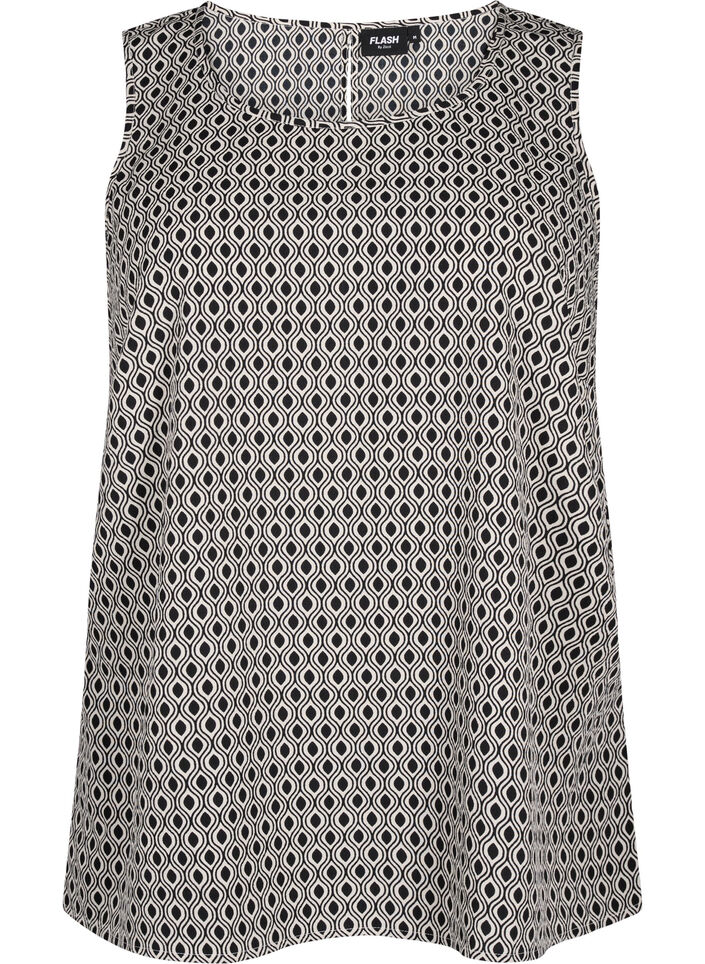 Flash – Ärmelloses Top mit Aufdruck, Schwarz, Packshot image number 0