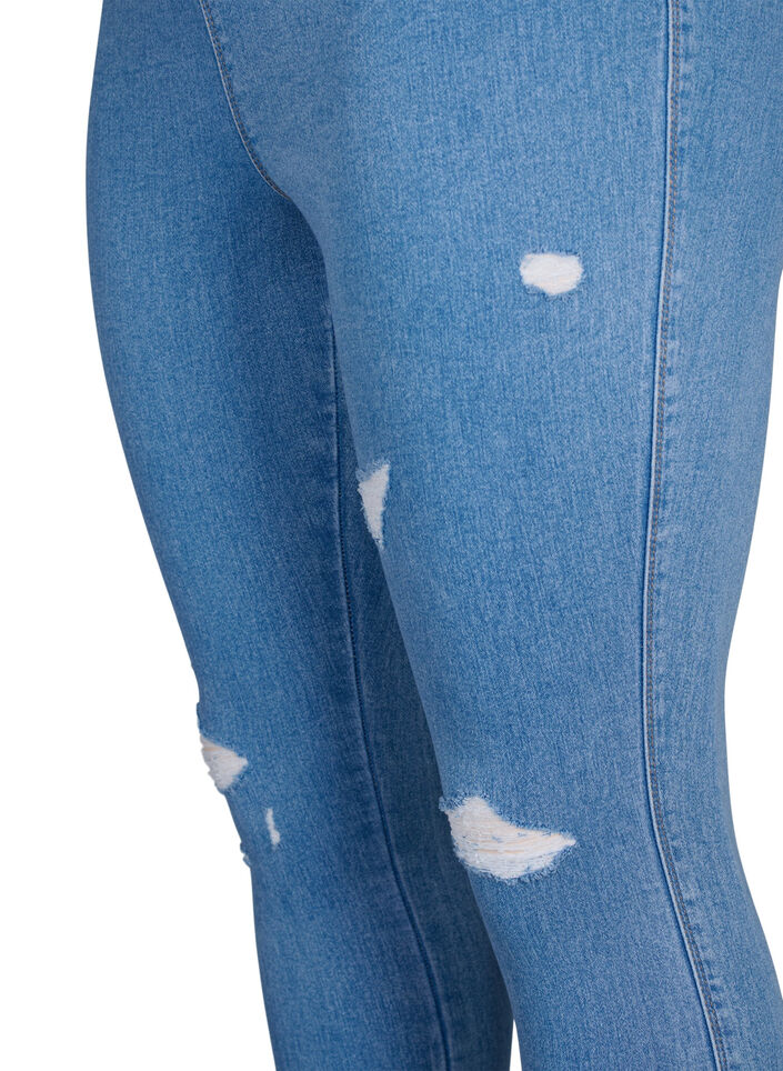 Jeggings mit Rissen, Light Blue, Packshot image number 3