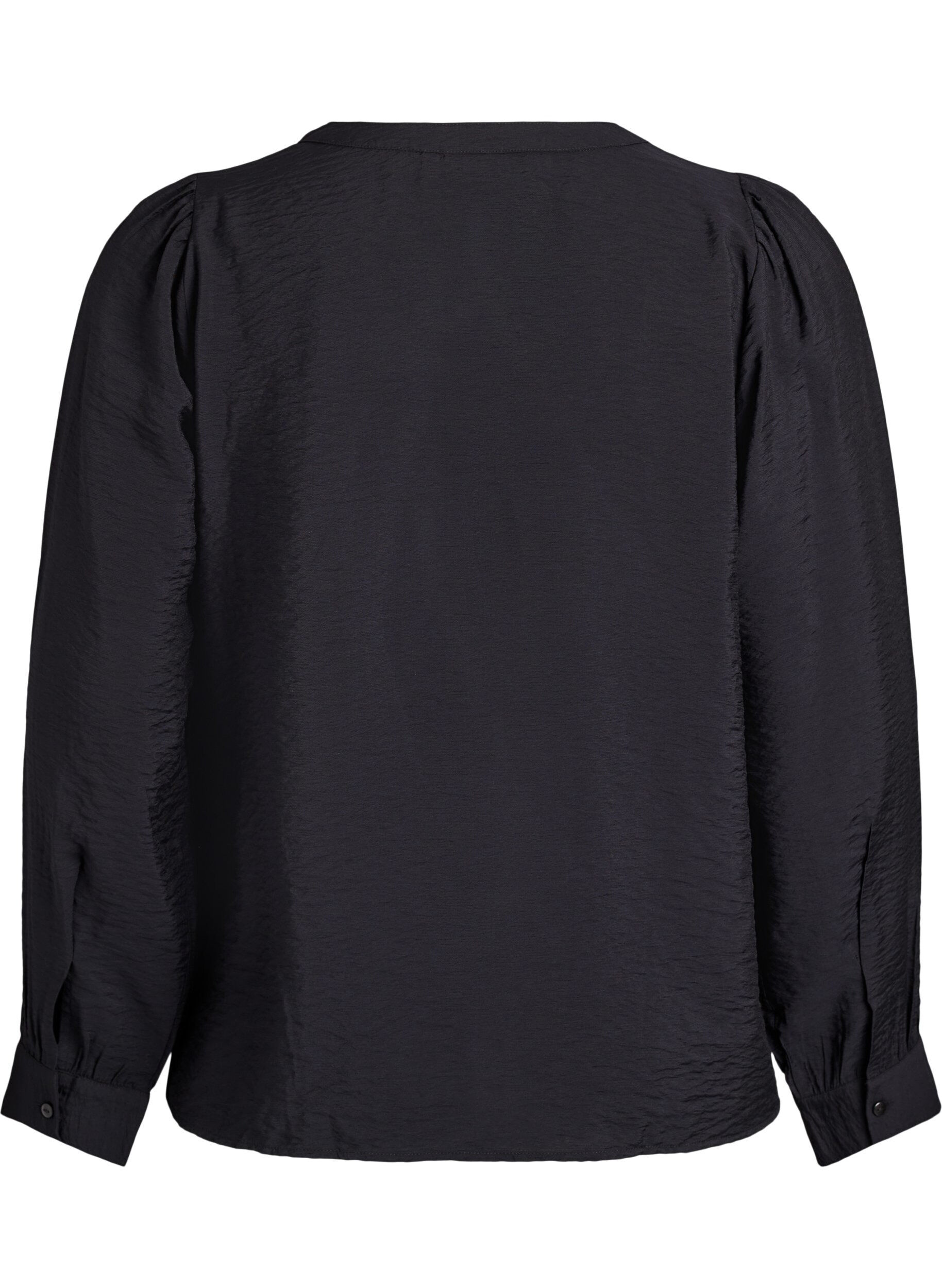 ZizziBluse mit V-Ausschnitt und bestickten B&auml;ndern, Schwarz, Packshot image number 1